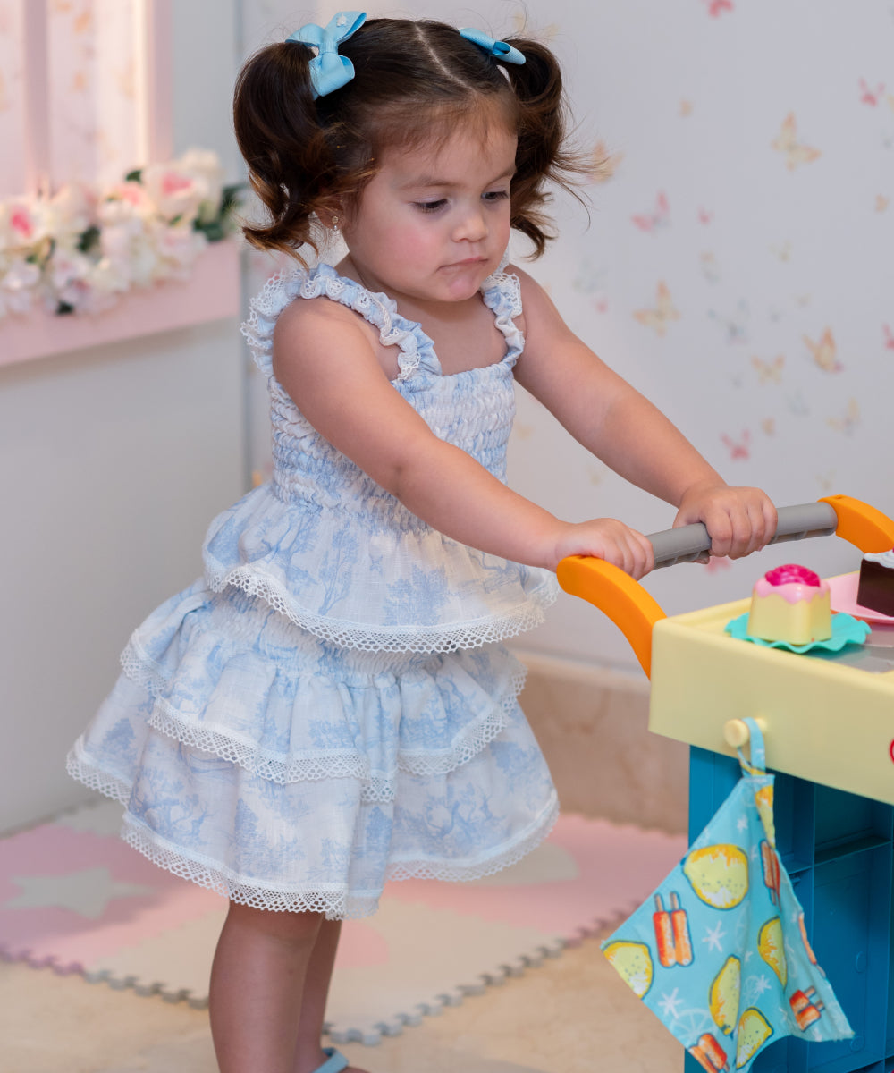 Leticia toile Azul