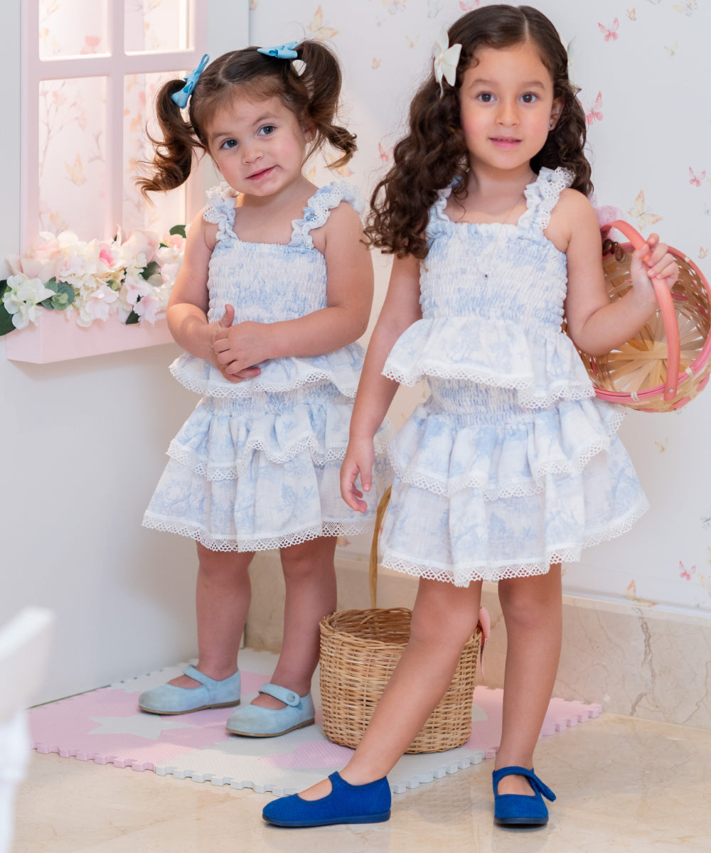 Leticia toile Azul