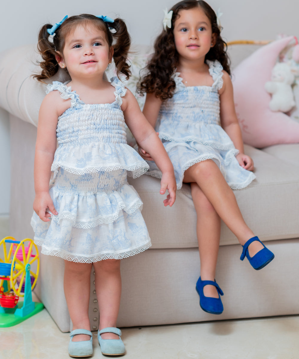 Leticia toile Azul