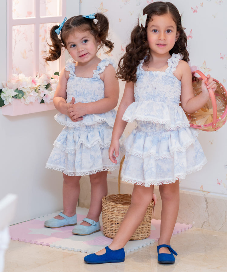 Leticia toile Azul